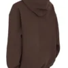 Halo Oversize-Hoodie aus Baumwollfleece in Schokoladenbraun