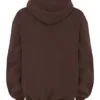Halo Oversize-Hoodie aus Baumwollfleece in Schokoladenbraun