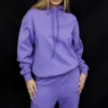 Halo Purple Oversize-Hoodie mit Baumwollfleece-Innenseite