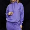 Halo Purple Oversize-Hoodie mit Baumwollfleece-Innenseite