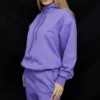 Halo Purple Oversize-Hoodie mit Baumwollfleece-Innenseite
