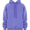 Halo Purple Oversize-Hoodie mit Baumwollfleece-Innenseite