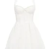 Harriet Weißes Broderie-Anglaise-Halter-Minikleid Harriet Weißes Broderie-Anglaise-Halter-Minikleid
