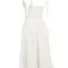 Hattie – Weißes Midi-Sommerkleid aus Baumwolle mit Biesen Hattie – Weißes Midi-Sommerkleid aus Baumwolle mit Biesen