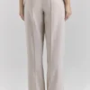 Hayden Beige Hoch taillierte, maßgeschneiderte Hose Hayden Beige Hoch taillierte, maßgeschneiderte Hose