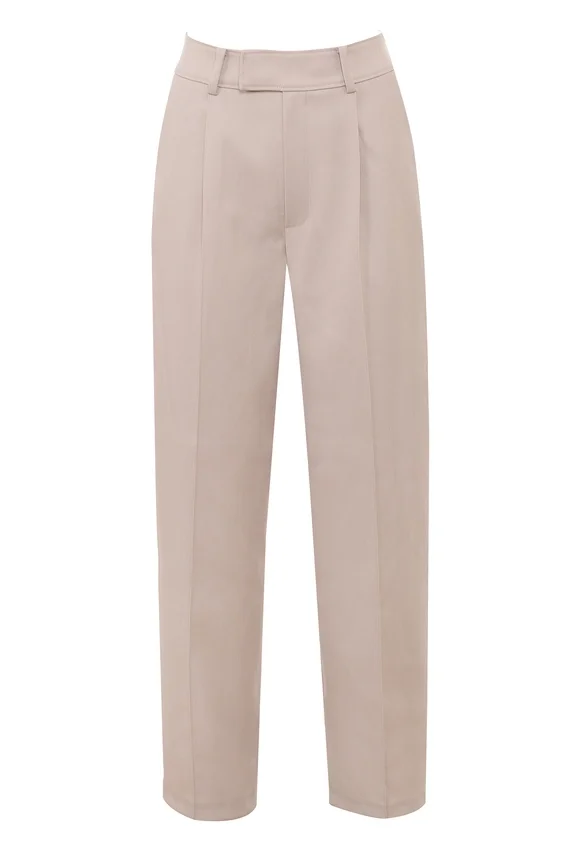 Hayden Beige Hoch taillierte, maßgeschneiderte Hose Hayden Beige Hoch taillierte, maßgeschneiderte Hose