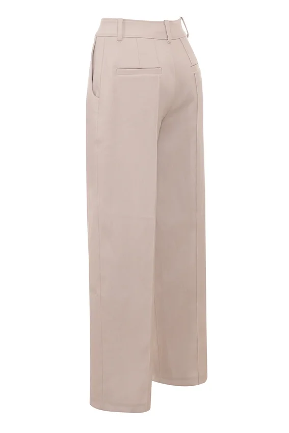 Hayden Beige Hoch taillierte, maßgeschneiderte Hose Hayden Beige Hoch taillierte, maßgeschneiderte Hose