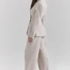 Hayden Beige Hoch taillierte, maßgeschneiderte Hose Hayden Beige Hoch taillierte, maßgeschneiderte Hose