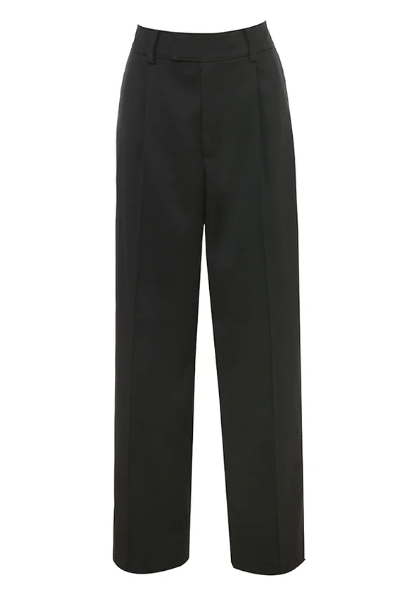 Hayden – Schwarze, weit geschnittene, taillierte Hose Hayden – Schwarze, weit geschnittene, taillierte Hose
