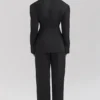 Hayden – Schwarze, weit geschnittene, taillierte Hose Hayden – Schwarze, weit geschnittene, taillierte Hose