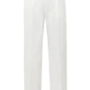 Hayden – Weiße, taillierte Hose mit Nadelstreifen und hoher Taille Hayden – Weiße, taillierte Hose mit Nadelstreifen und hoher Taille