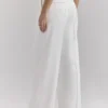 Hayden – Weiße, weit geschnittene Hose mit hoher Taille Hayden – Weiße, weit geschnittene Hose mit hoher Taille