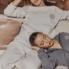 Haze Cloud Sweatshirt aus Baumwollfleece mit Rundhalsausschnitt Haze Cloud Sweatshirt aus Baumwollfleece mit Rundhalsausschnitt