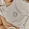 Haze Hellgraues meliertes Sweatshirt mit Rundhalsausschnitt Haze Hellgraues meliertes Sweatshirt mit Rundhalsausschnitt