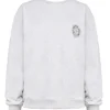 Haze Hellgraues meliertes Sweatshirt mit Rundhalsausschnitt Haze Hellgraues meliertes Sweatshirt mit Rundhalsausschnitt