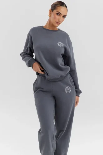 Haze Slate Sweatshirt mit Rundhalsausschnitt Haze Slate Sweatshirt mit Rundhalsausschnitt