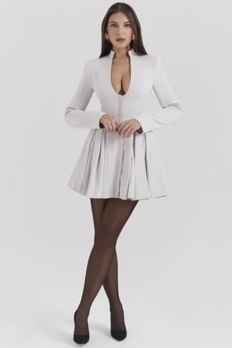 Heiress French Dove Contour Minikleid