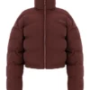 Hero Chocolate Oversized C-förmige Pufferjacke