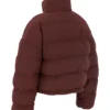 Hero Chocolate Oversized C-förmige Pufferjacke