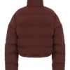 Hero Chocolate Oversized C-förmige Pufferjacke