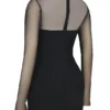 Holly Schwarzes Minikleid mit tiefem Ausschnitt Holly Schwarzes Minikleid mit tiefem Ausschnitt