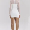 Holly White Plunge-Minikleid Holly White Plunge-Minikleid