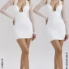 Holly White Plunge-Minikleid Holly White Plunge-Minikleid