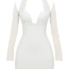 Holly White Plunge-Minikleid Holly White Plunge-Minikleid