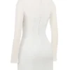 Holly White Plunge-Minikleid Holly White Plunge-Minikleid