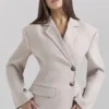 Hudson Beige Hourglass Blazer Hudson Beige Hourglass Blazer