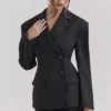 Hudson Schwarzer Blazer in Sanduhrform Hudson Schwarzer Blazer in Sanduhrform
