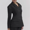 Hudson Schwarzer Blazer in Sanduhrform Hudson Schwarzer Blazer in Sanduhrform