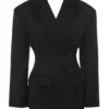 Hudson Schwarzer Blazer in Sanduhrform Hudson Schwarzer Blazer in Sanduhrform