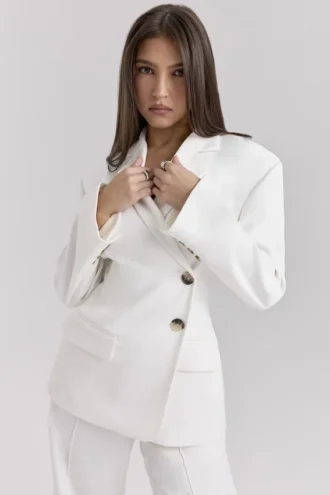 Hudson Weißer Blazer in Sanduhrform