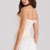 Idella Cremefarbenes Korsetts-Oberteil mit Satin-Spitzenbesatz Idella Cremefarbenes Korsetts-Oberteil mit Satin-Spitzenbesatz
