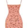 Ilayda Sorbet – Mini-Kleid aus bestickter Blumen-Spitze