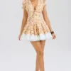 Imani Mini-Kleid aus plissierter Baumwolle mit Honeyflower-Print Imani Mini-Kleid aus plissierter Baumwolle mit Honeyflower-Print
