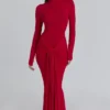 Imogen Scarlet Red Hip Drape Maxikleid Imogen Scarlet Red Hip Drape Maxikleid