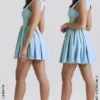 Ingrid Mini-Kleid aus toskanisch-blauem Twill