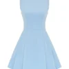 Ingrid Mini-Kleid aus toskanisch-blauem Twill