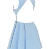 Ingrid Mini-Kleid aus toskanisch-blauem Twill