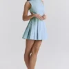 Ingrid Mini-Kleid aus toskanisch-blauem Twill