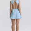 Ingrid Mini-Kleid aus toskanisch-blauem Twill