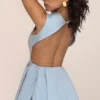 Ingrid Mini-Kleid aus toskanisch-blauem Twill