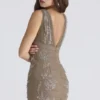 Iolana Beige Tüll-Minikleid mit handgestickten Perlen – Limited Edition Iolana Beige Tüll-Minikleid mit handgestickten Perlen – Limited Edition