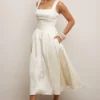 Isabeau Midi-Korsetts aus strukturiertem Satin in Elfenbein Isabeau Midi-Korsetts aus strukturiertem Satin in Elfenbein