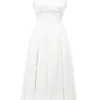 Isabeau Midi-Korsetts aus strukturiertem Satin in Elfenbein Isabeau Midi-Korsetts aus strukturiertem Satin in Elfenbein