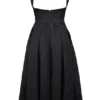Isabeau Schwarzes Midi-Korsetts-Kleid aus strukturiertem Satin Isabeau Schwarzes Midi-Korsetts-Kleid aus strukturiertem Satin