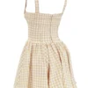 Isadora Mini-Kleid mit Lebkuchen-Gingham-Muster Isadora Mini-Kleid mit Lebkuchen-Gingham-Muster
