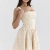 Isadora Mini-Kleid mit Lebkuchen-Gingham-Muster Isadora Mini-Kleid mit Lebkuchen-Gingham-Muster